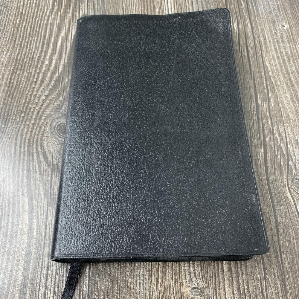 NIV Holy Bible Thinline Bonded Leather Black Red Letter Zondervan Ribbon Marker